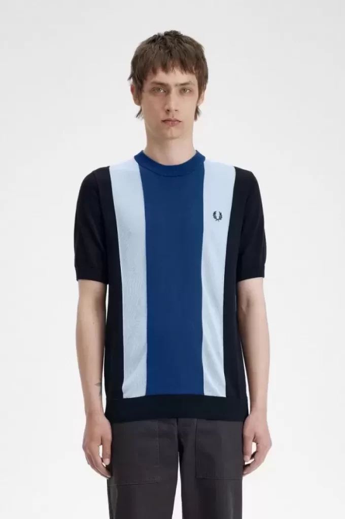Striped Fine Knit Men’s T-Shirt