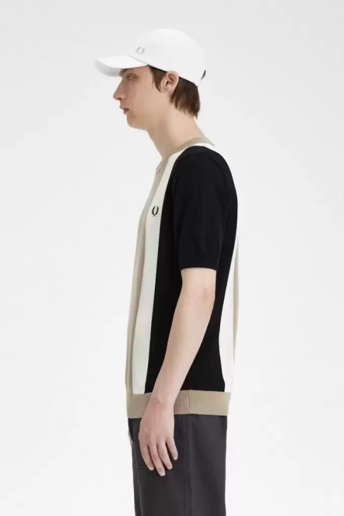 Striped Fine Knit Men’s T-Shirt Striped Fine Knit Men’s T-Shirt