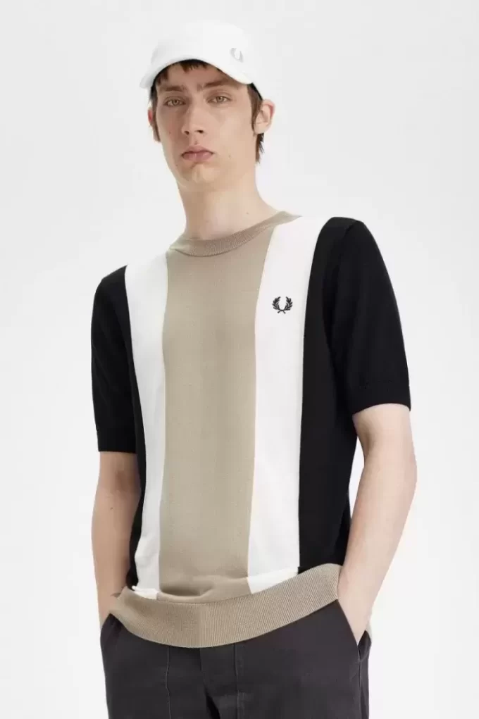 Striped Fine Knit Men’s T-Shirt Striped Fine Knit Men’s T-Shirt