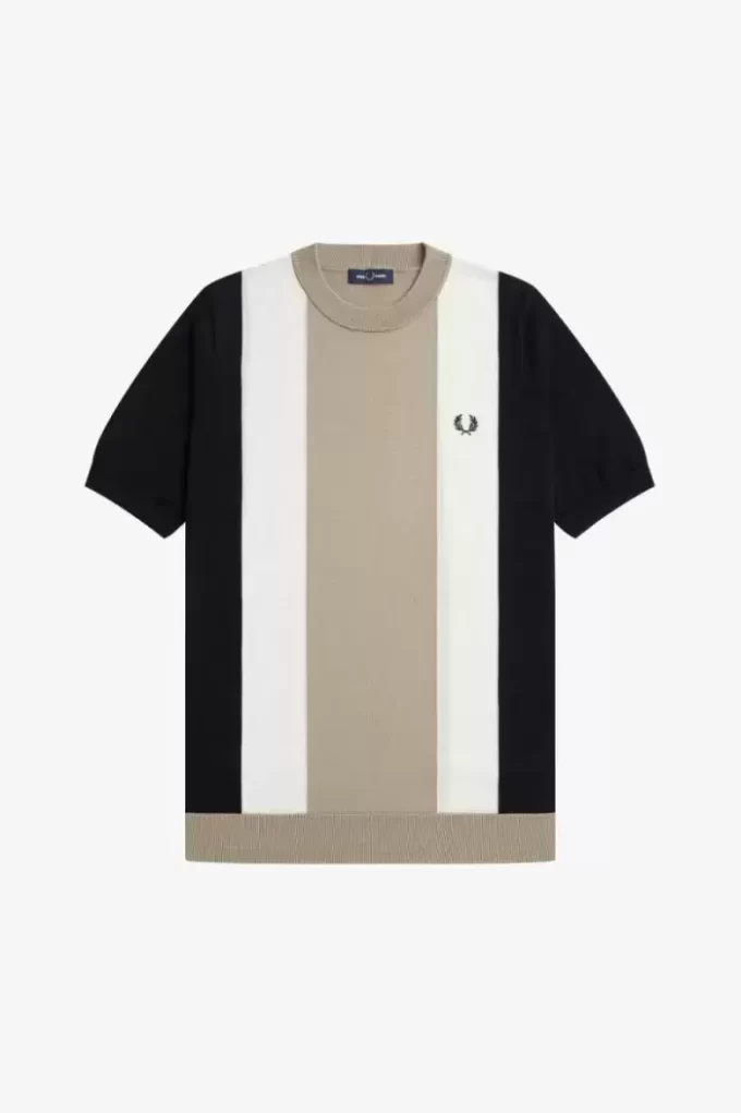 Striped Fine Knit Men’s T-Shirt Striped Fine Knit Men’s T-Shirt