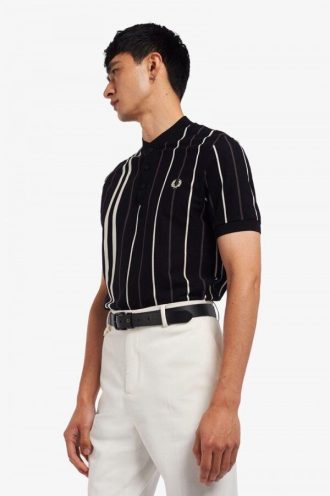 Striped Henley Polo Shirts