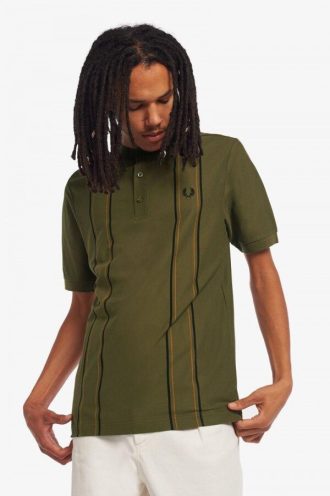 Striped Henley Polo Shirts