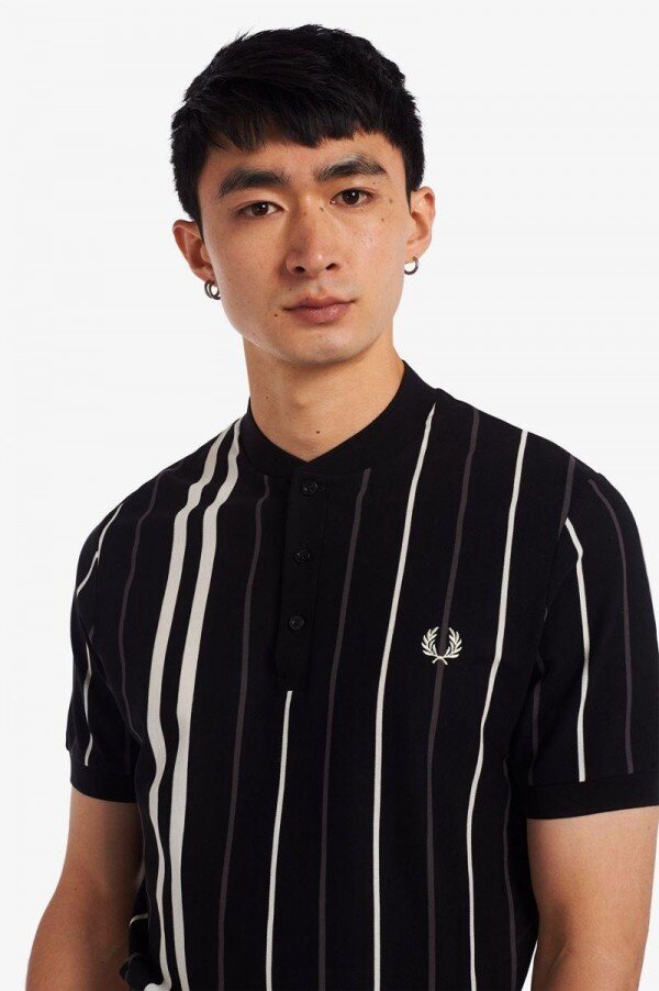 Striped Henley Polo Shirts Striped Henley Polo Shirts