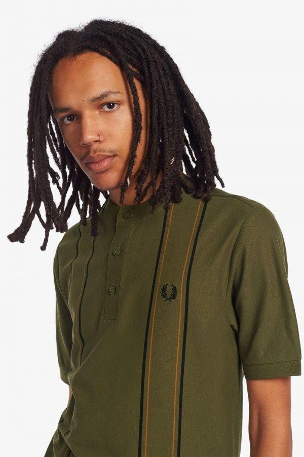 Striped Henley Polo Shirts Striped Henley Polo Shirts