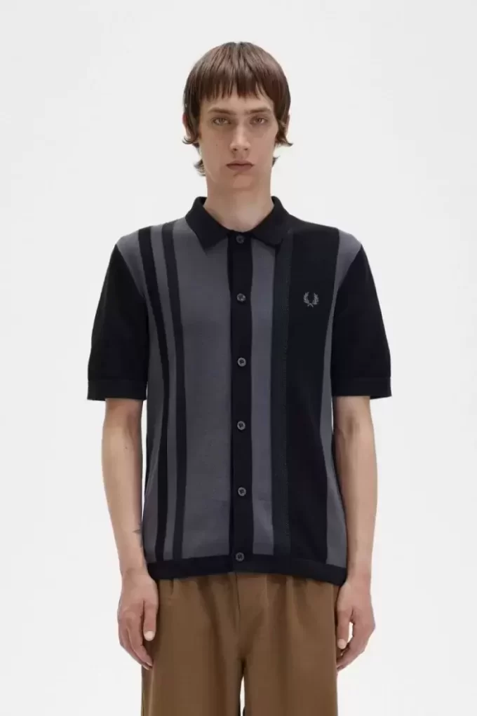 Striped Knitted Men’s Shirt Striped Knitted Men’s Shirt