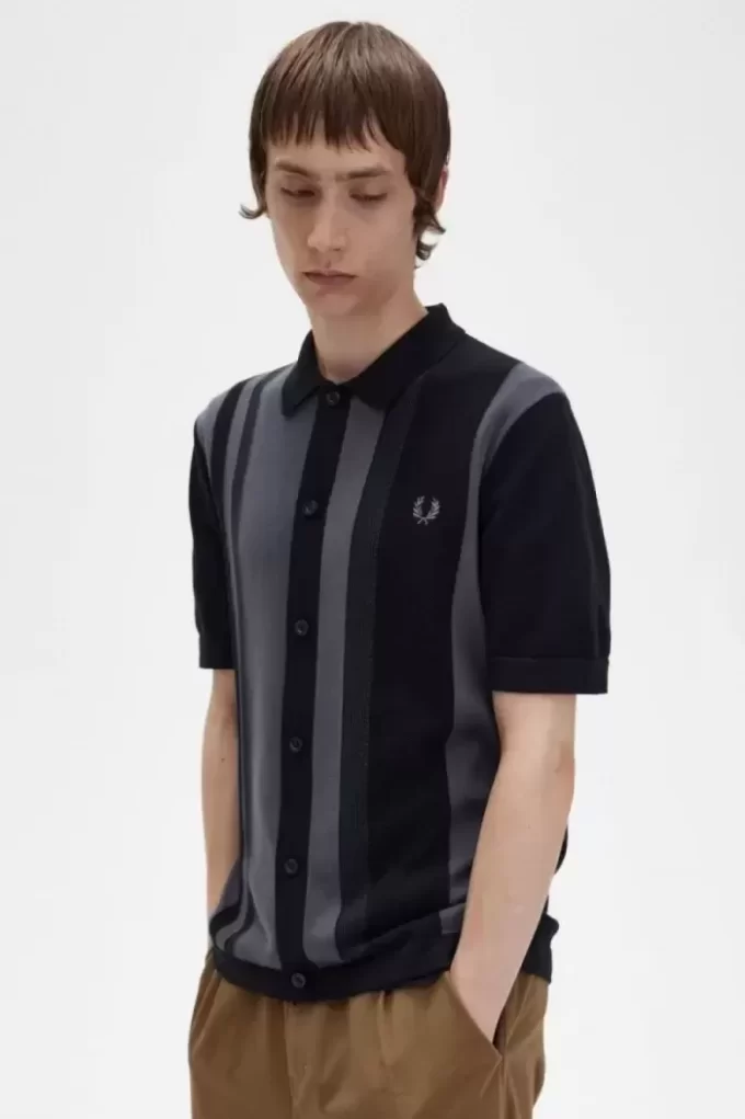 Striped Knitted Men’s Shirt Striped Knitted Men’s Shirt