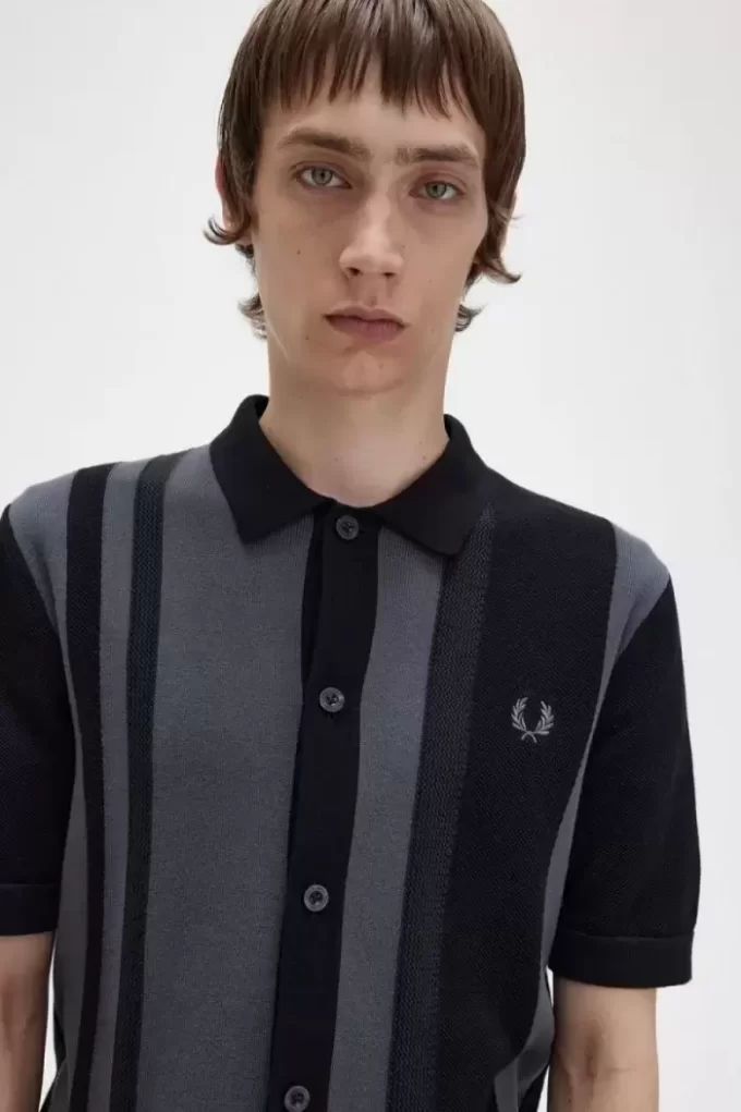 Striped Knitted Men’s Shirt Striped Knitted Men’s Shirt