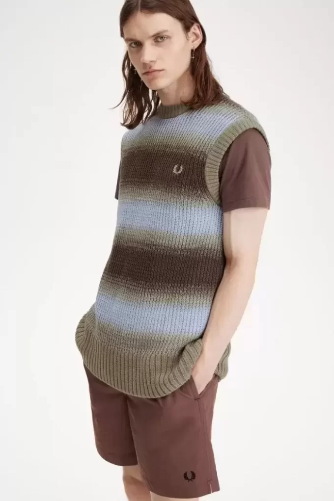 Striped Open Knit Men’s Tanks Striped Open Knit Men’s Tanks
