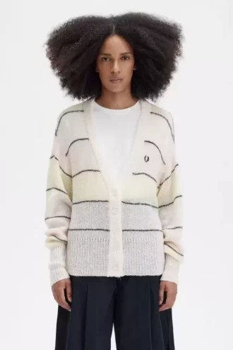 Striped Open Knit Women’s Cardigan