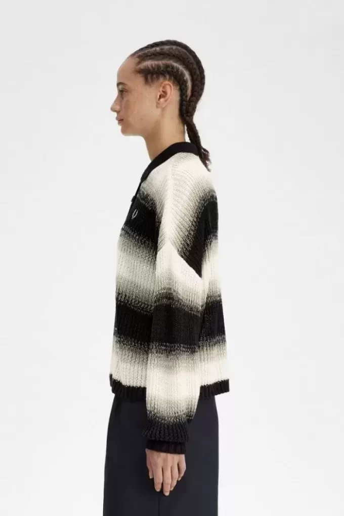 Striped Open-Knit Women’s Shirt Striped Open-Knit Women’s Shirt