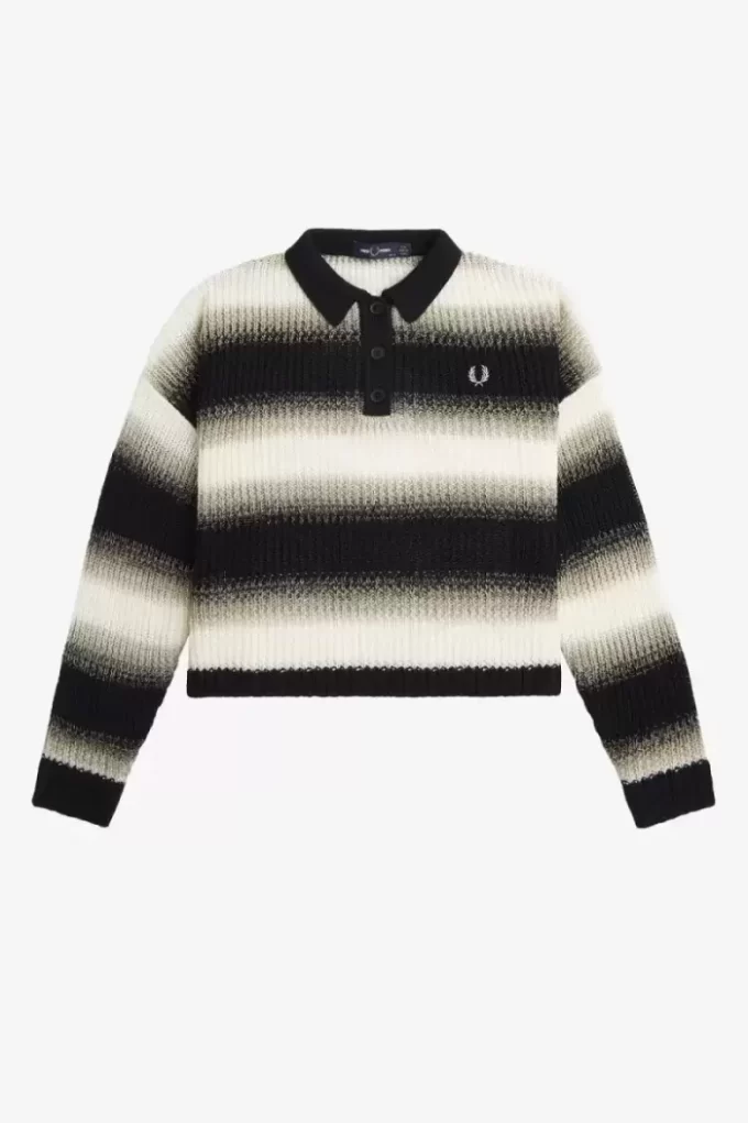 Striped Open-Knit Women’s Shirt Striped Open-Knit Women’s Shirt