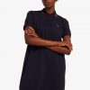 Tartan Panel Piqué Dress