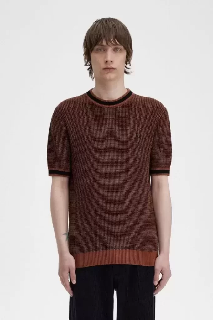 Textured Knitted Men’s T-Shirt Textured Knitted Men’s T-Shirt