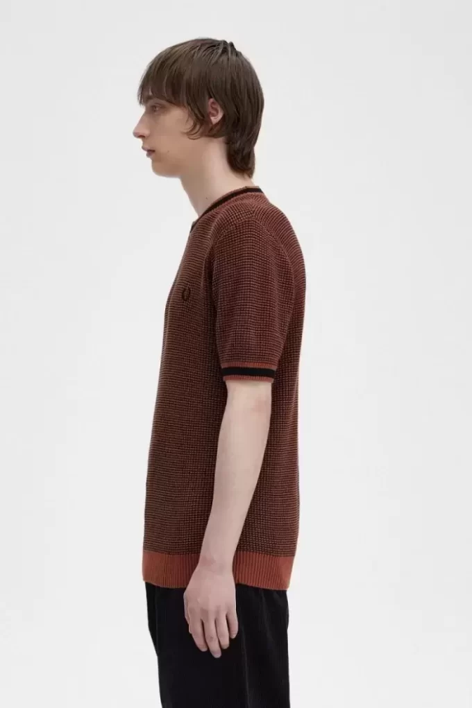 Textured Knitted Men’s T-Shirt Textured Knitted Men’s T-Shirt