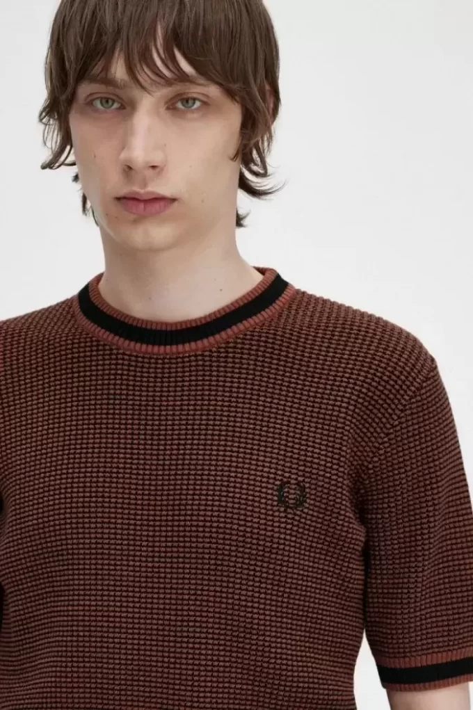 Textured Knitted Men’s T-Shirt Textured Knitted Men’s T-Shirt