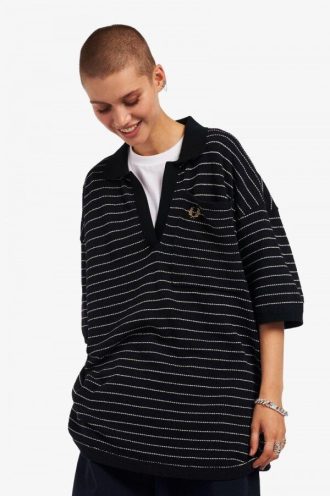 Textured Stripe Knitted Shirts