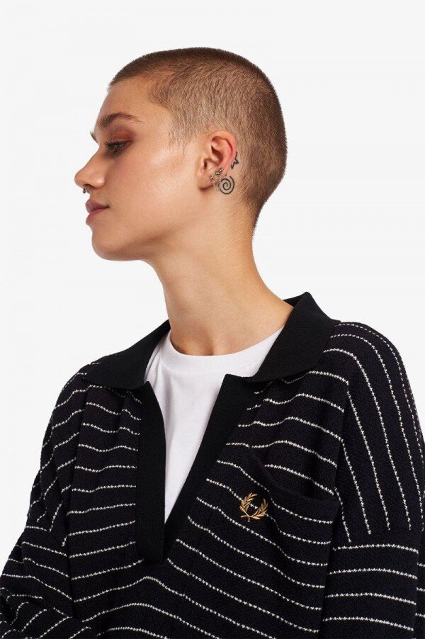 Textured Stripe Knitted Shirts Textured Stripe Knitted Shirts