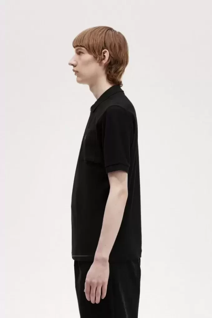 Textured Zip Neck Men’s Polo Shirt Textured Zip Neck Men’s Polo Shirt