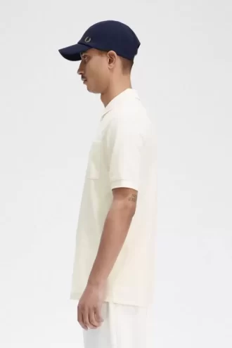 Textured Zip Neck Men’s Polo Shirt