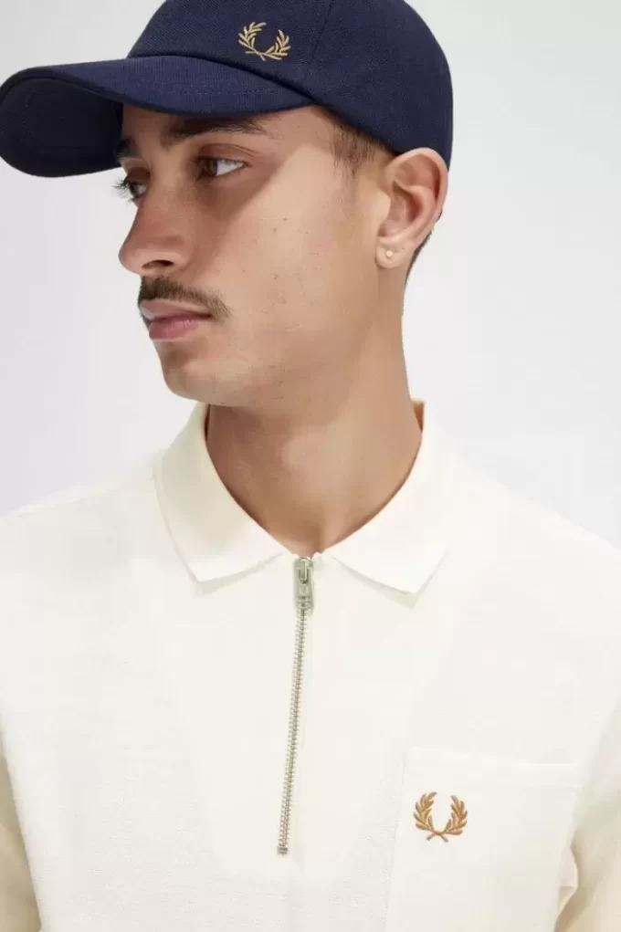 Textured Zip Neck Men’s Polo Shirt Textured Zip Neck Men’s Polo Shirt