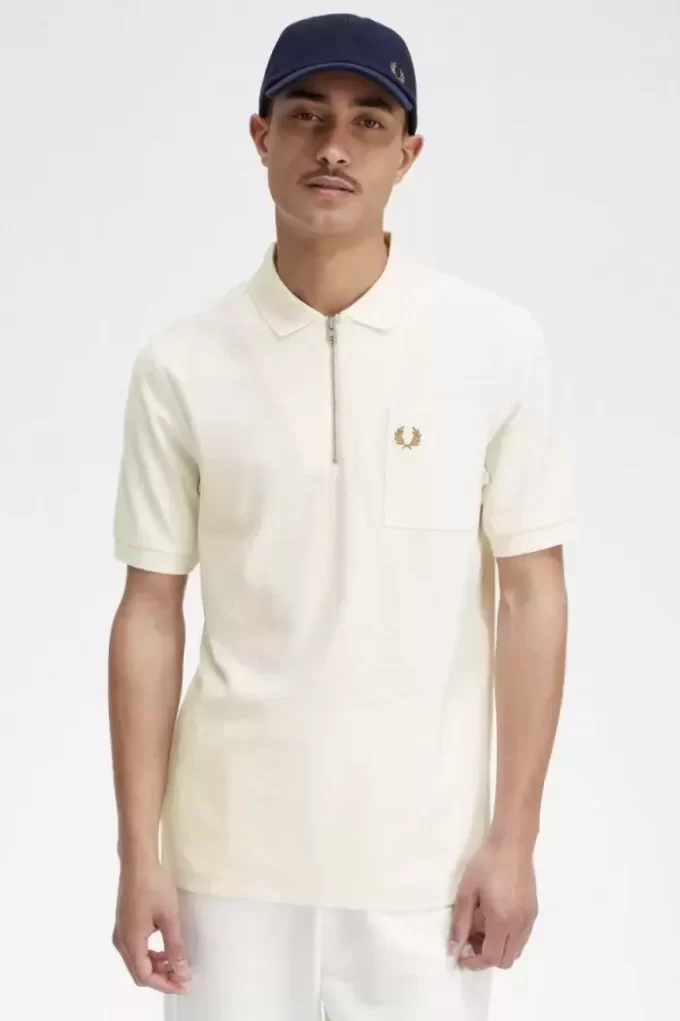 Textured Zip Neck Men’s Polo Shirt Textured Zip Neck Men’s Polo Shirt