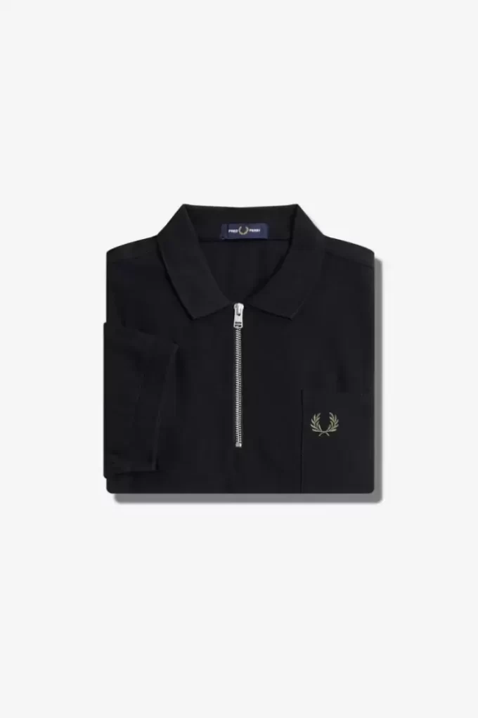 Textured Zip Neck Men’s Polo Shirt Textured Zip Neck Men’s Polo Shirt