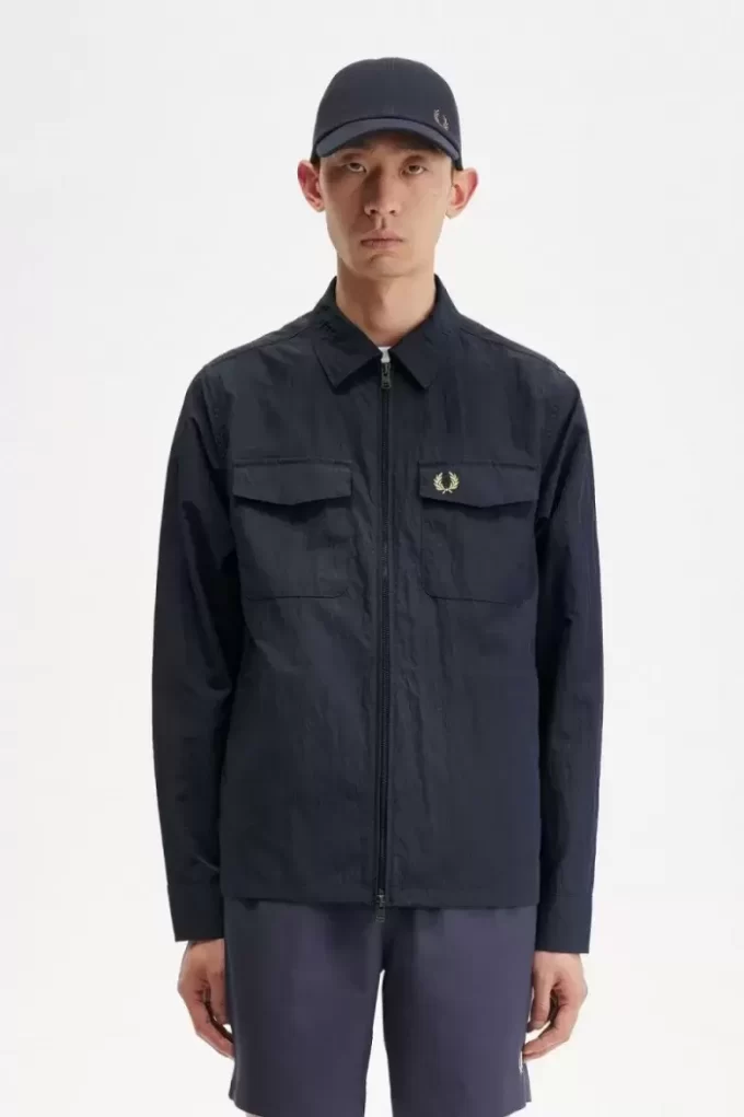 Textured Zip-Through Men’s Shirt Textured Zip-Through Men’s Shirt
