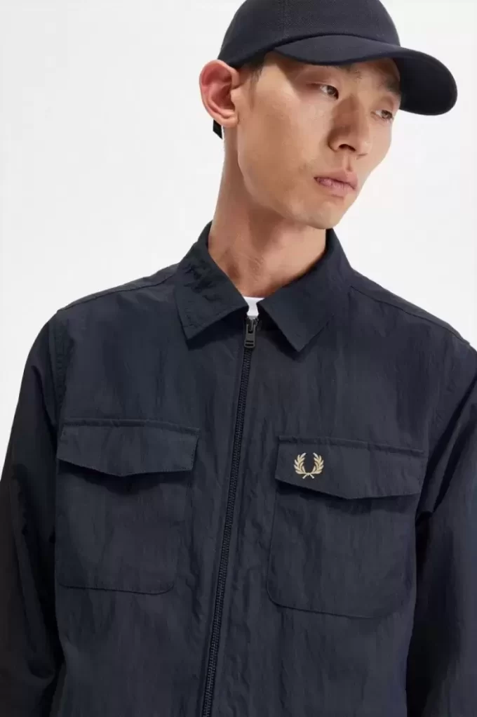 Textured Zip-Through Men’s Shirt Textured Zip-Through Men’s Shirt