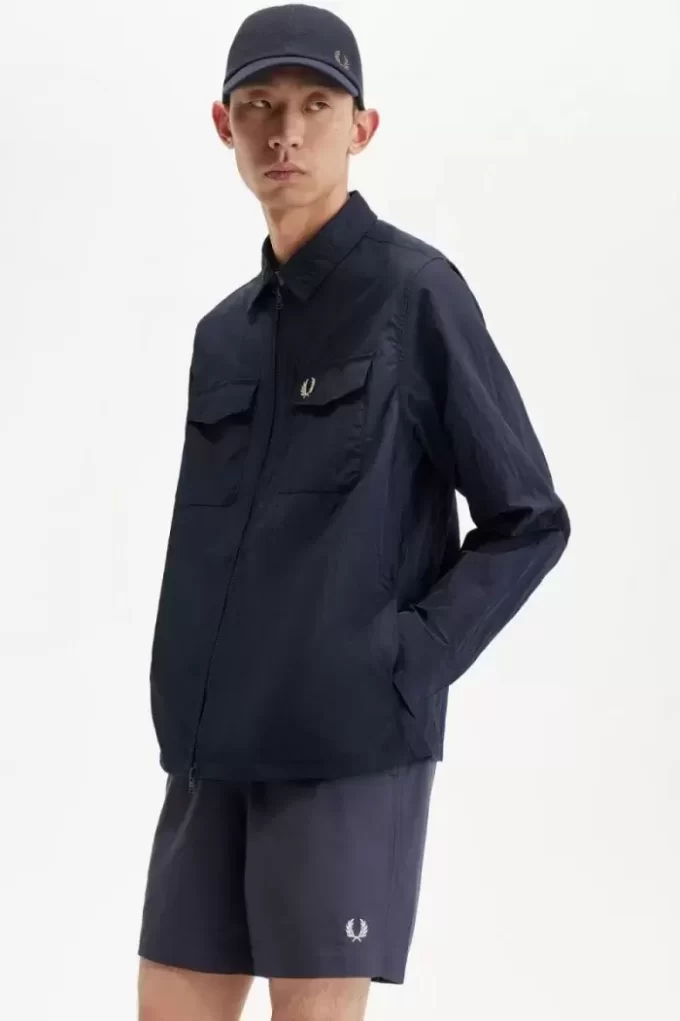 Textured Zip-Through Men’s Shirt Textured Zip-Through Men’s Shirt