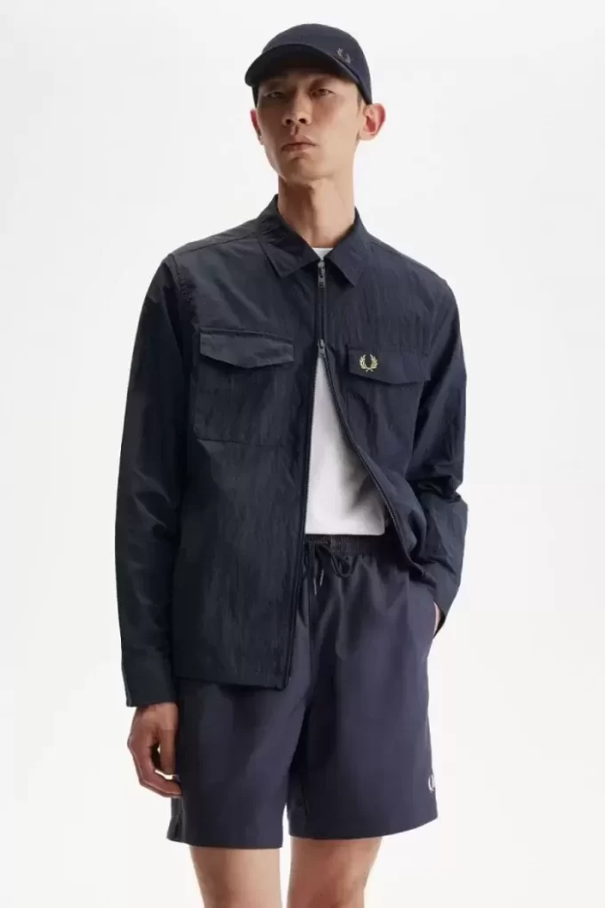 Textured Zip-Through Men’s Shirt Textured Zip-Through Men’s Shirt