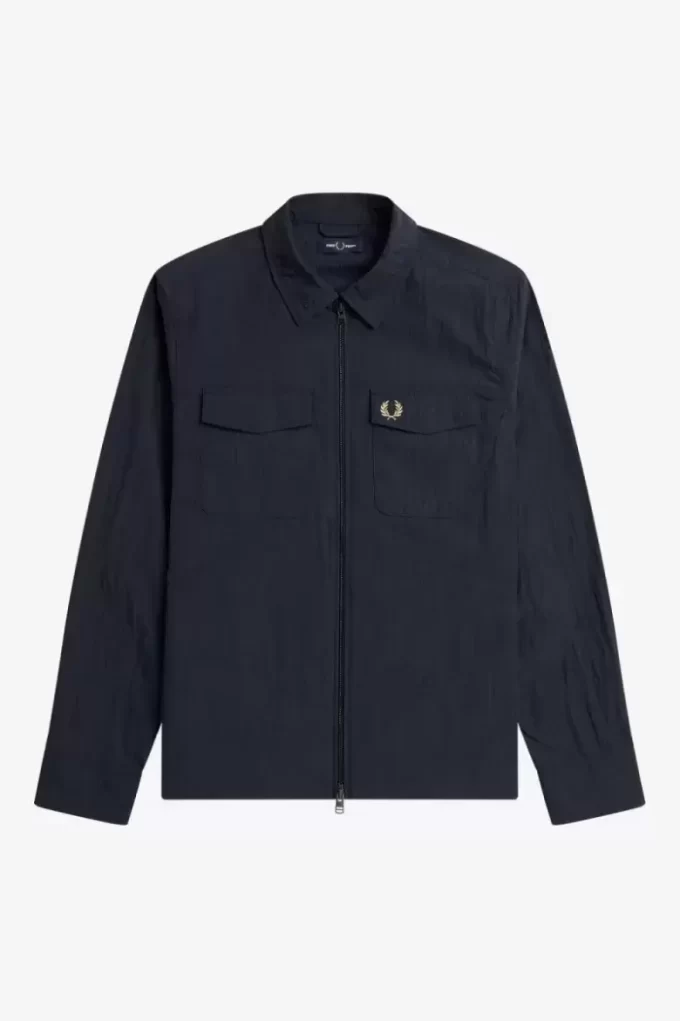 Textured Zip-Through Men’s Shirt Textured Zip-Through Men’s Shirt