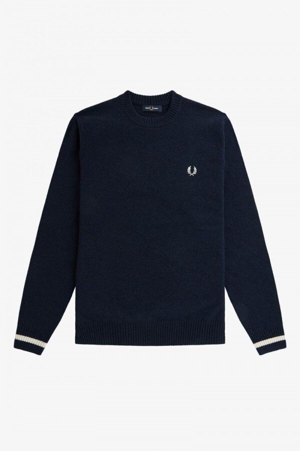 Tipped Crew Neck Jumper Knitwear Tipped Crew Neck Jumper Knitwear