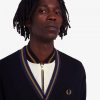 Tipped Piqué Textured Cardigan Knitwear Tipped Piqué Textured Cardigan Knitwear