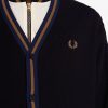 Tipped Piqué Textured Cardigan Knitwear Tipped Piqué Textured Cardigan Knitwear