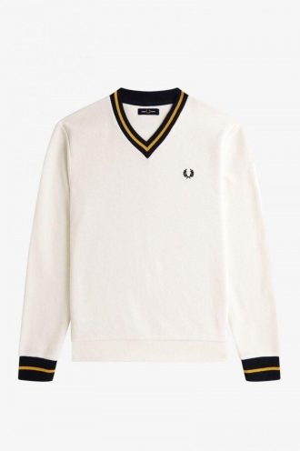 Tipped Piqué Textured Jumper Knitwear Tipped Piqué Textured Jumper Knitwear