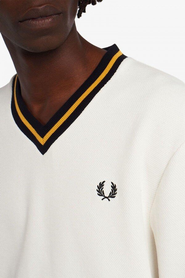 Tipped Piqué Textured Jumper Knitwear Tipped Piqué Textured Jumper Knitwear