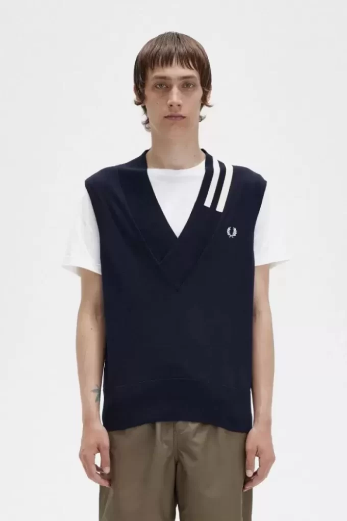 Tipped V-Neck Knitted Men’s Tanks Tipped V-Neck Knitted Men’s Tanks