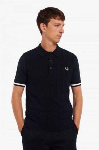 Tipping Texture Knitted Shirts