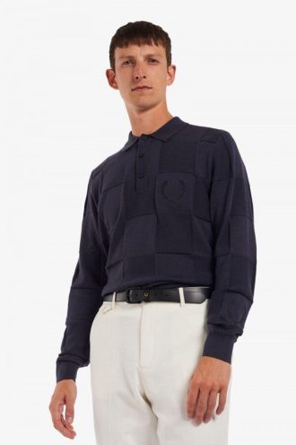 Tonal Check Knitted Shirts