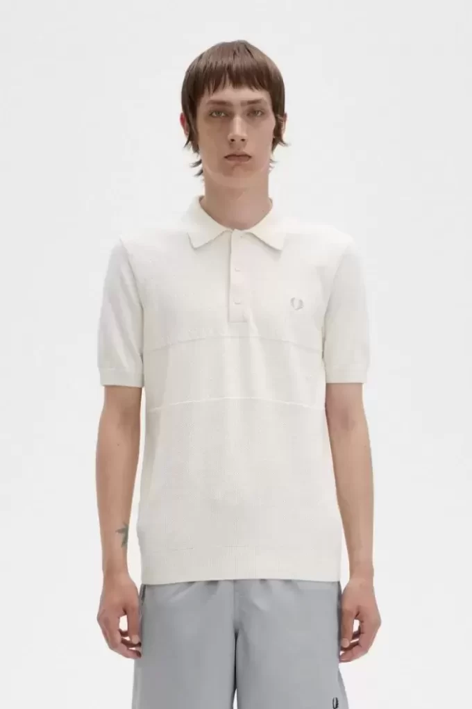 Tonal Panel Knitted Men’s Shirt Tonal Panel Knitted Men’s Shirt