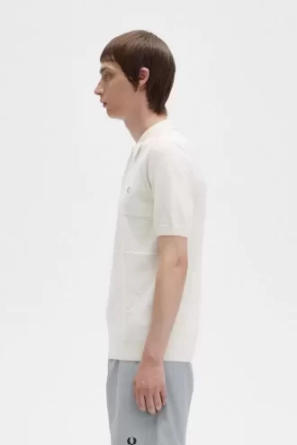 Tonal Panel Knitted Men’s Shirt