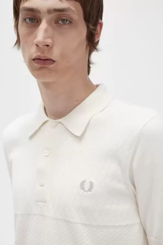 Tonal Panel Knitted Men’s Shirt Tonal Panel Knitted Men’s Shirt