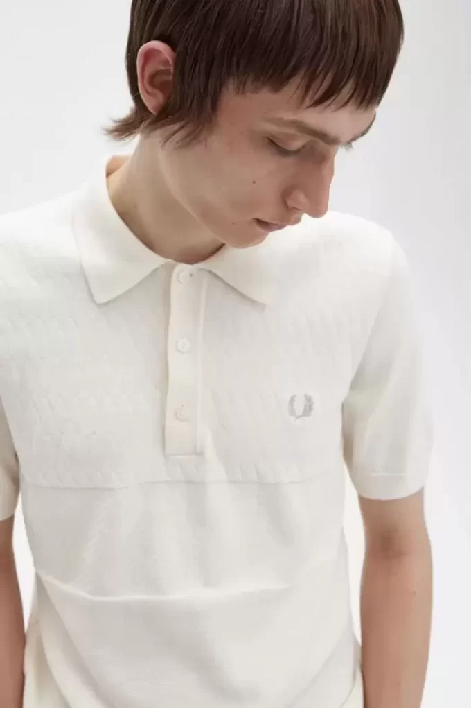 Tonal Panel Knitted Men’s Shirt Tonal Panel Knitted Men’s Shirt