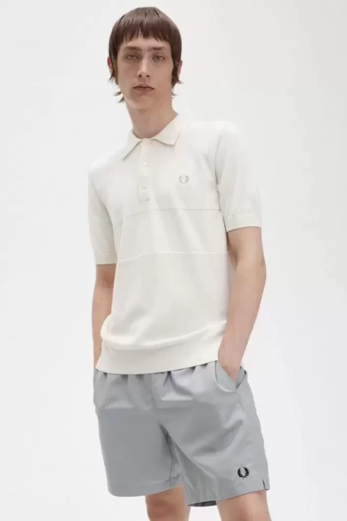 Tonal Panel Knitted Men’s Shirt Tonal Panel Knitted Men’s Shirt