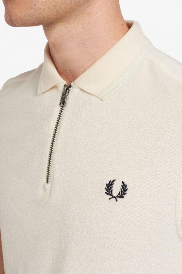 Towelling Zip Neck Polo Shirts Towelling Zip Neck Polo Shirts