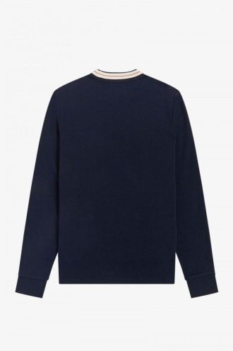 Tramline Tipped Long Sleeve Top Sweatshirts