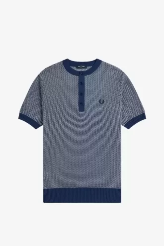 Two Colour Texture Knit Men’s Shirt