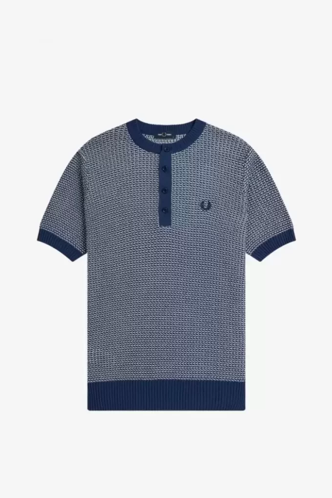 Two Colour Texture Knit Men’s Shirt Two Colour Texture Knit Men’s Shirt