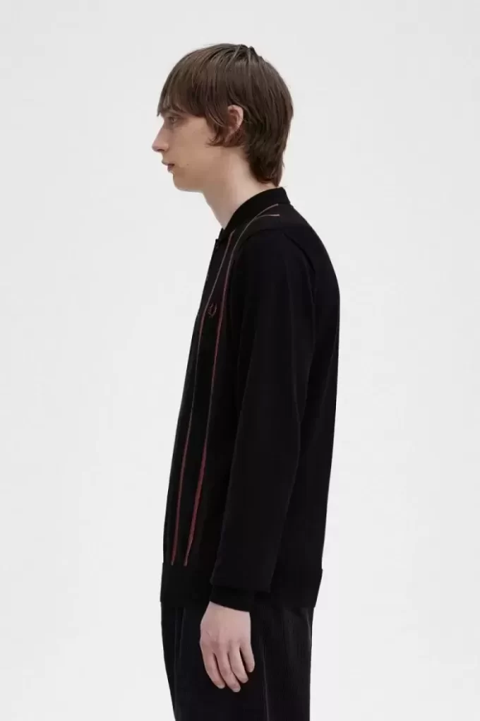 Vertical Stripe Knitted Men’s Shirt Vertical Stripe Knitted Men’s Shirt