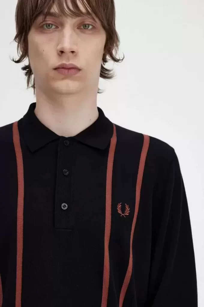 Vertical Stripe Knitted Men’s Shirt Vertical Stripe Knitted Men’s Shirt